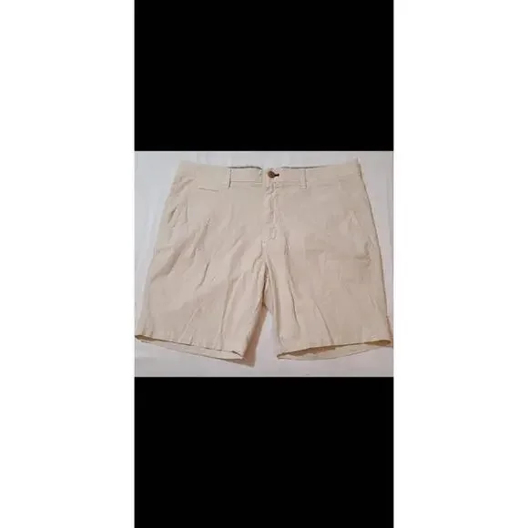 Johnnie-O Khaki Golf Shorts Men 35 Gray Chino Flat Front Outdoor Casual - Picture 11 of 11